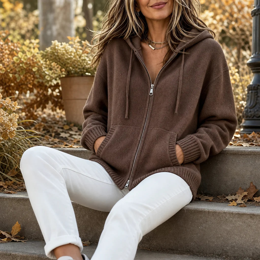 Hooded Oversized Knit Cardigan | Women's Cardigan Sweater 5