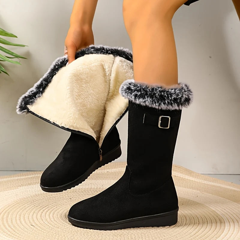Katherine | Women's Tall Fur-Trimmed Winter Boots 0