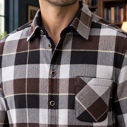 Knox Plaid Shirt | Men's Slim Fit Silk Blend Shirt 1