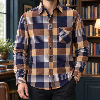 Knox Plaid Shirt | Men's Slim Fit Silk Blend Shirt 2
