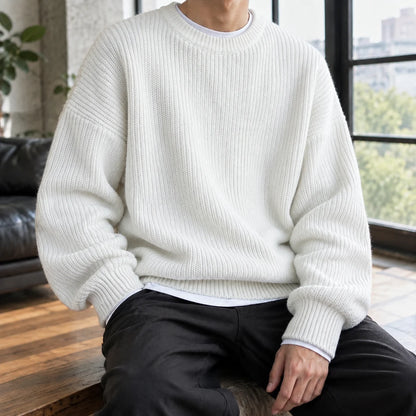 Brennan | Men's Ribbed Jumper | Oversized Knit Sweater 5