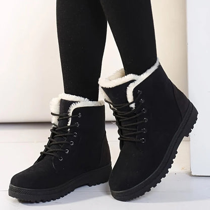 Lace-Up Black Ankle Boots | Women's Comfortable Booties 0