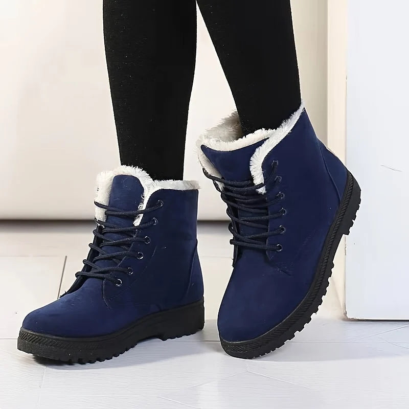 Lace-Up Black Ankle Boots | Women's Comfortable Booties 1