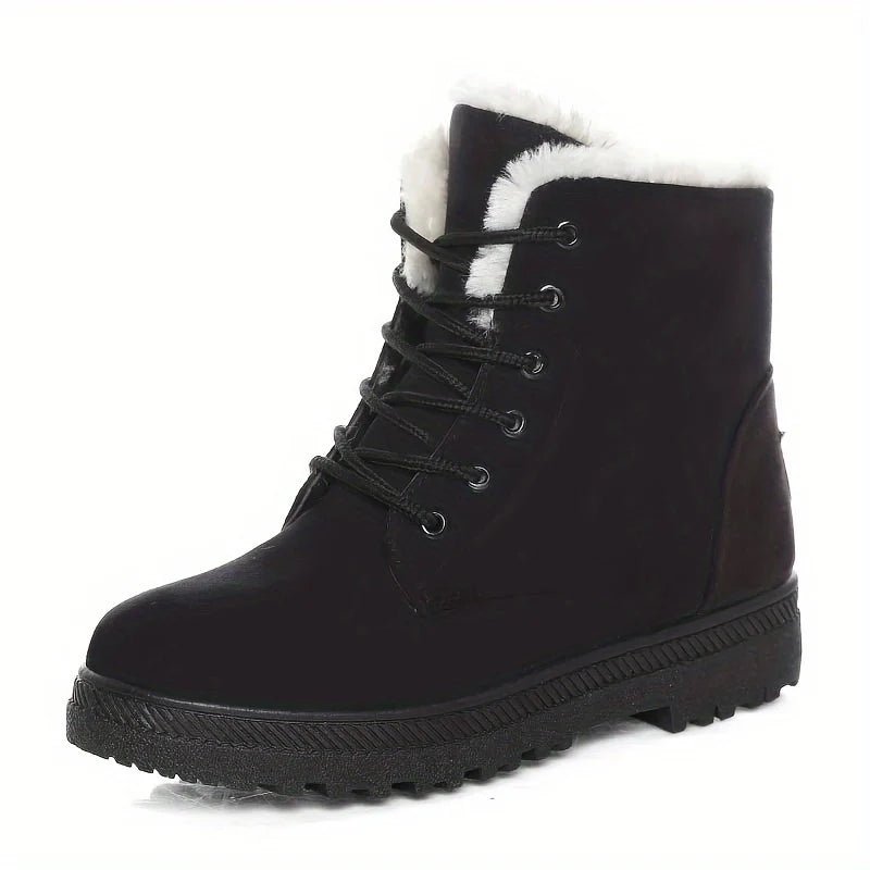 Lace-Up Black Ankle Boots | Women's Comfortable Booties 4