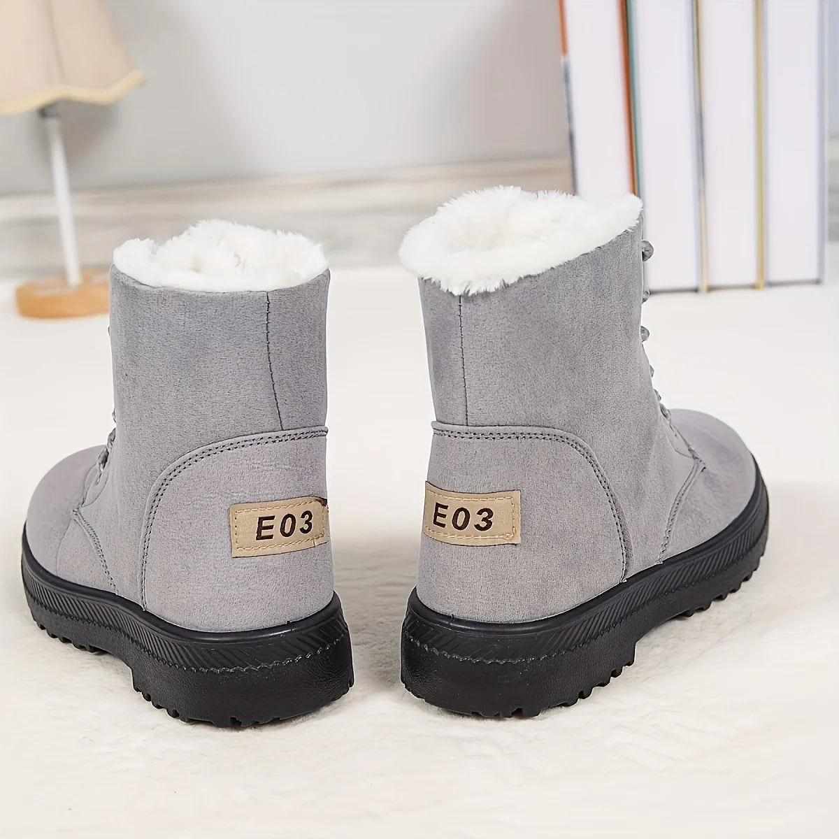 Lace-Up Black Ankle Boots | Women's Comfortable Booties 8