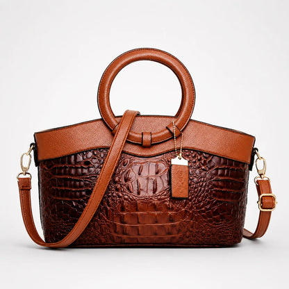 Ladrienne | Croc-Embossed Convertible Tote Bag 0