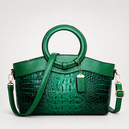 Ladrienne | Croc-Embossed Convertible Tote Bag 10
