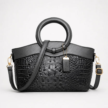 Ladrienne | Croc-Embossed Convertible Tote Bag 11