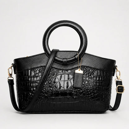 Ladrienne | Croc-Embossed Convertible Tote Bag 12