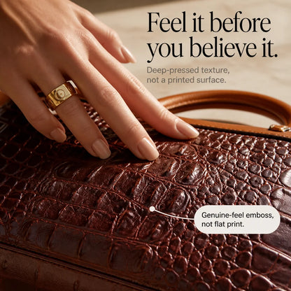 Ladrienne | Croc-Embossed Convertible Tote Bag 6