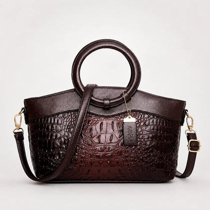 Ladrienne | Croc-Embossed Convertible Tote Bag 9