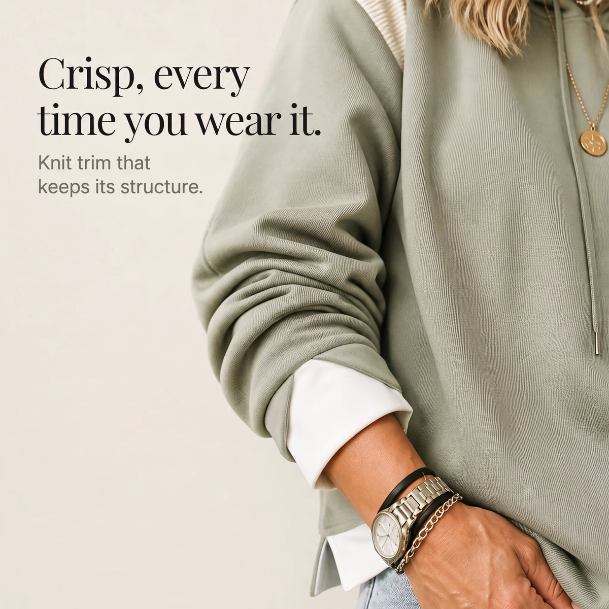 Layerlyn | Women's Two-Tone Hem Hoodie Relaxed Fit 7