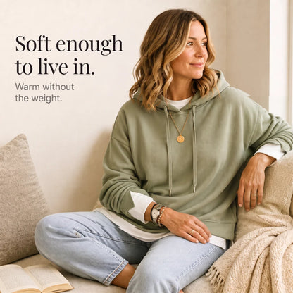 Layerlyn | Women's Two-Tone Hem Hoodie Relaxed Fit 9