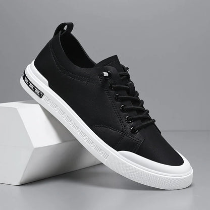 Leather Sneakers White Minimal Heel Lace-Up 3