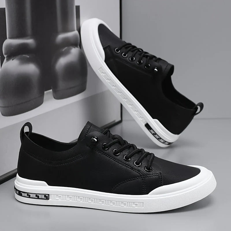 Leather Sneakers White Minimal Heel Lace-Up 4