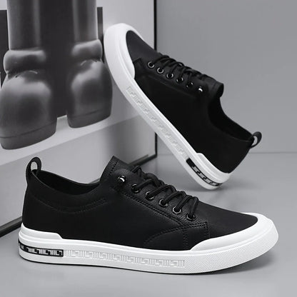 Leather Sneakers White Minimal Heel Lace-Up 4