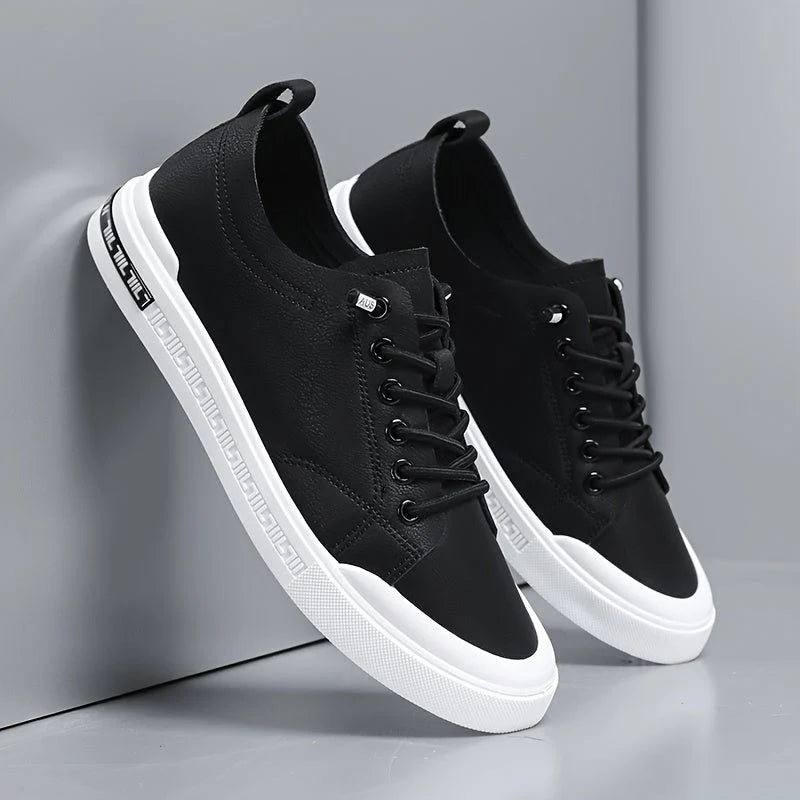 Leather Sneakers White Minimal Heel Lace-Up 5