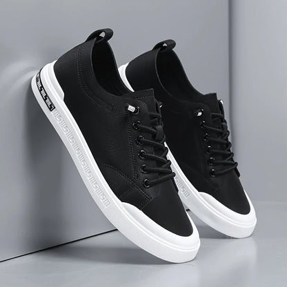 Leather Sneakers White Minimal Heel Lace-Up 5