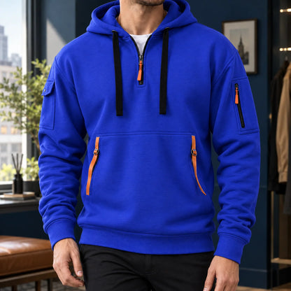 Lucian | Men's Utility Hoodie Cotton Blend with Zipper Pockets 5