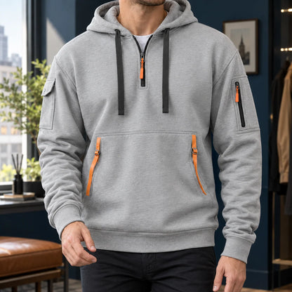 Lucian | Men's Utility Hoodie Cotton Blend with Zipper Pockets 6