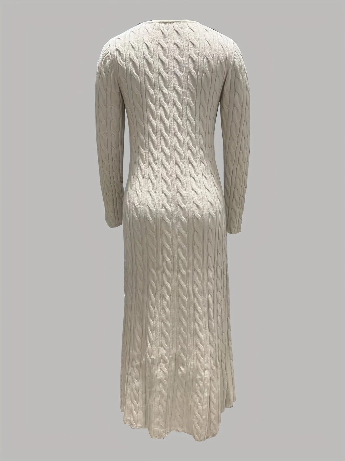 Lucinda | Long Sleeve Maxi Dress for Women in Cable-Knit 2
