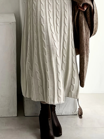 Lucinda | Long Sleeve Maxi Dress for Women in Cable-Knit 4