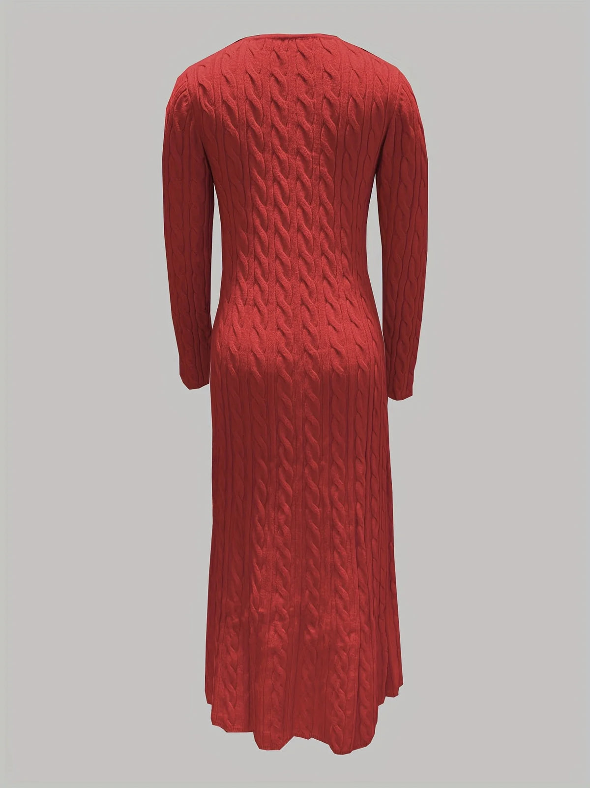 Lucinda | Long Sleeve Maxi Dress for Women in Cable-Knit 7