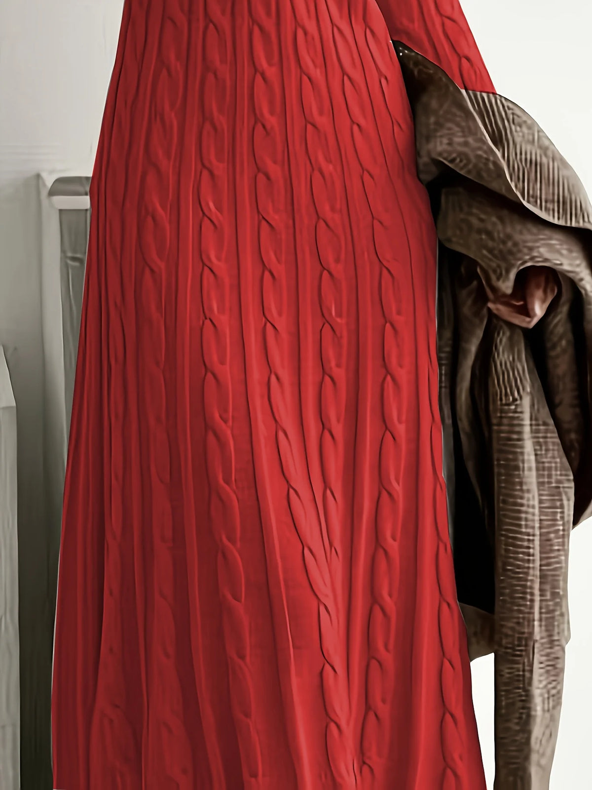 Lucinda | Long Sleeve Maxi Dress for Women in Cable-Knit 8
