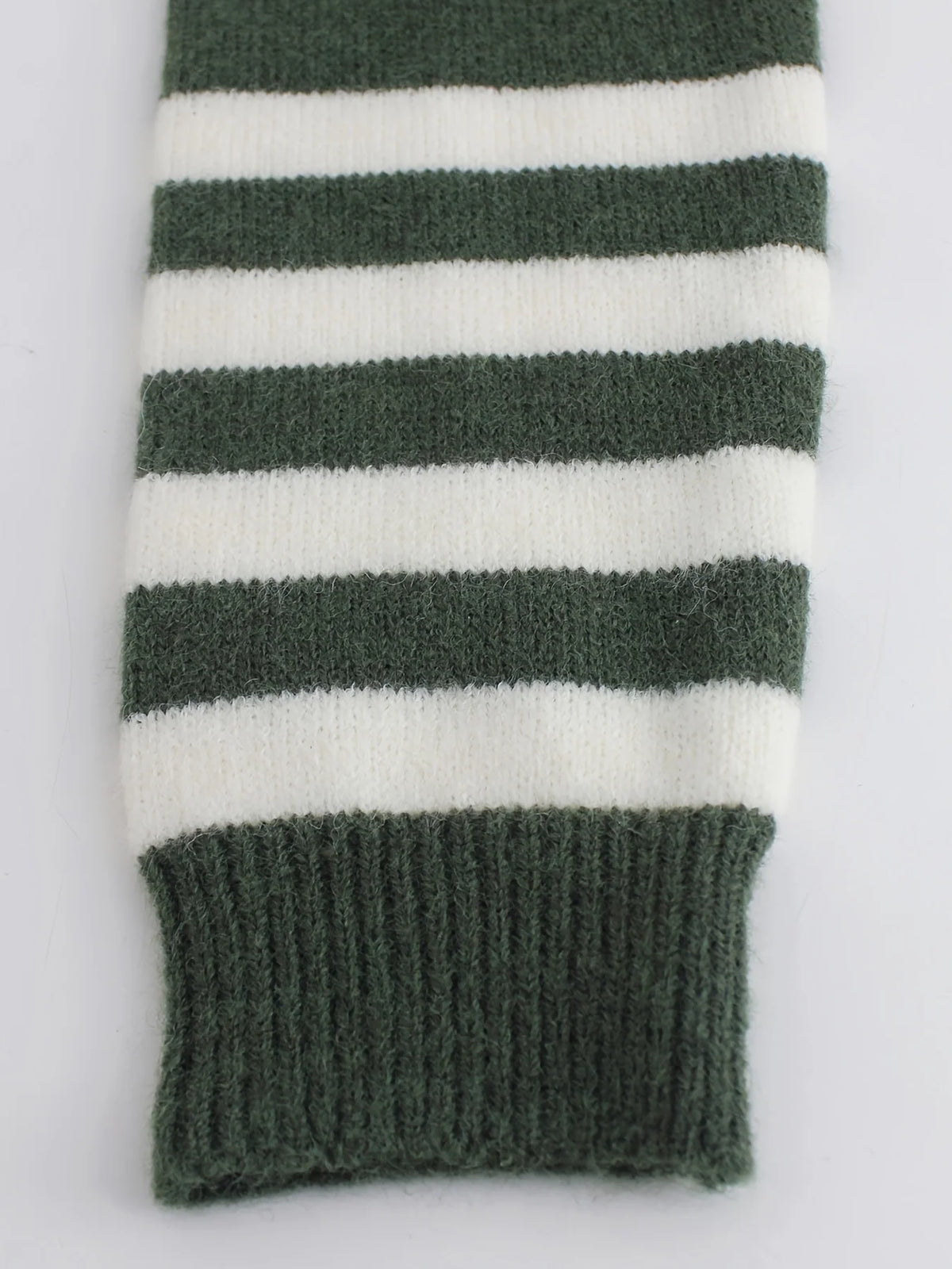 Lydia | Women's Ribbed Sweater with Striped Cuffs 3