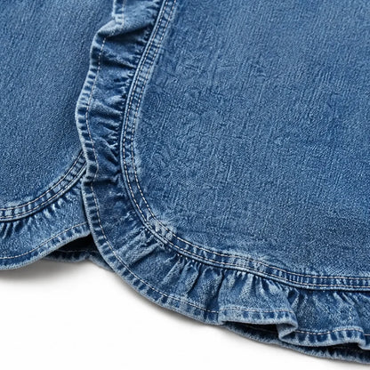 Maelyn | Women's Ruffle-Trim Open-Front Denim Jacket 7