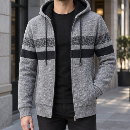 Matteo | Men's Slim Fit Hooded Sweatshirt with Plush Lining 0