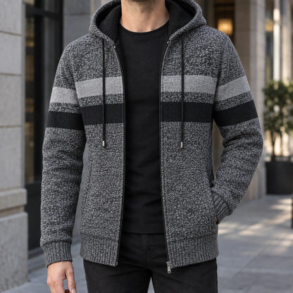 Matteo | Men's Slim Fit Hooded Sweatshirt with Plush Lining 2