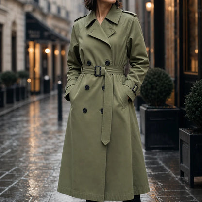 Mayfield | Double-Breasted Belted Long Trench Coat 1