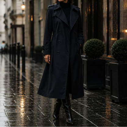 Mayfield | Double-Breasted Belted Long Trench Coat 10