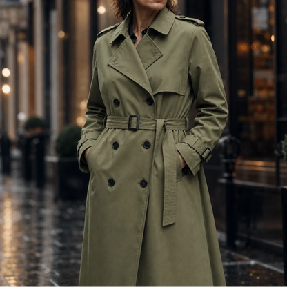 Mayfield | Double-Breasted Belted Long Trench Coat 2