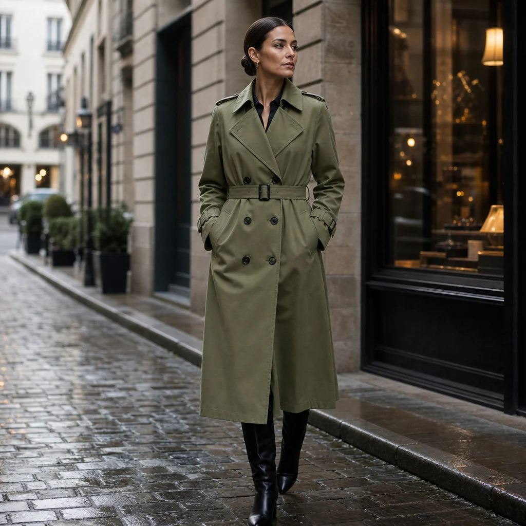 Mayfield | Double-Breasted Belted Long Trench Coat 3