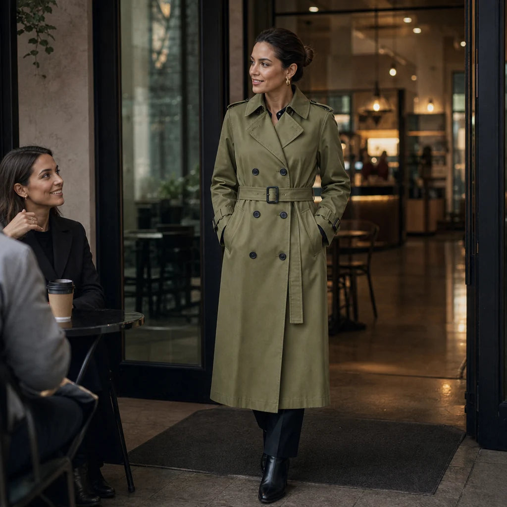 Mayfield | Double-Breasted Belted Long Trench Coat 4