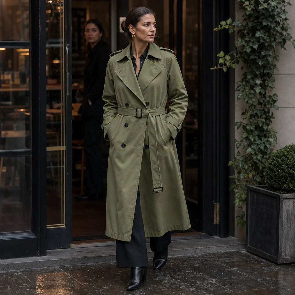 Mayfield | Double-Breasted Belted Long Trench Coat 5