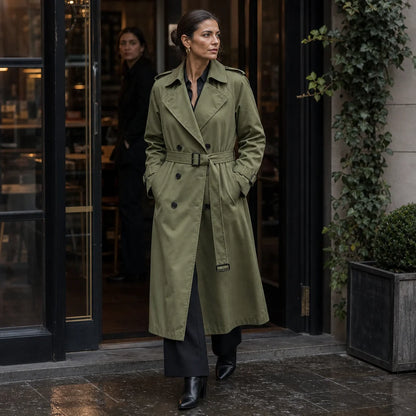 Mayfield | Double-Breasted Belted Long Trench Coat 5