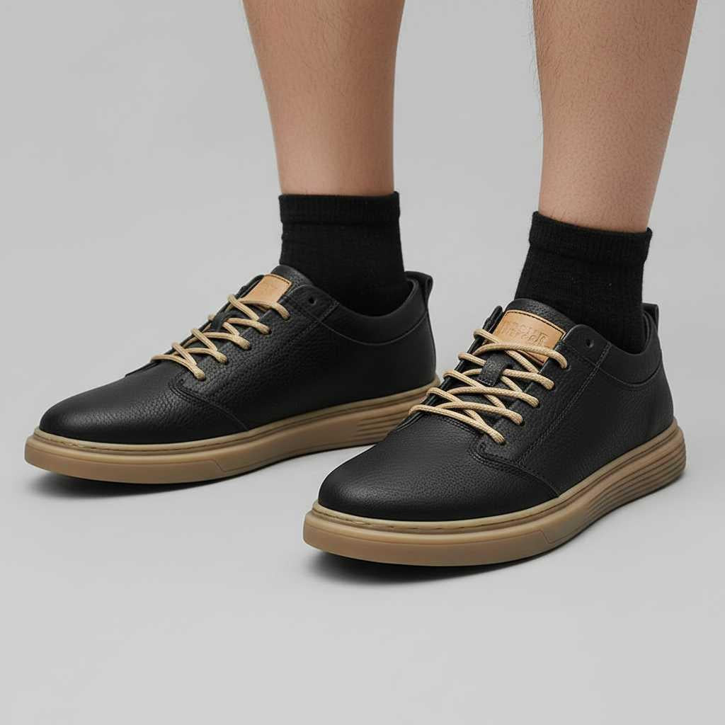 Men's Leather Sneakers | Elegant Comfort Footwear