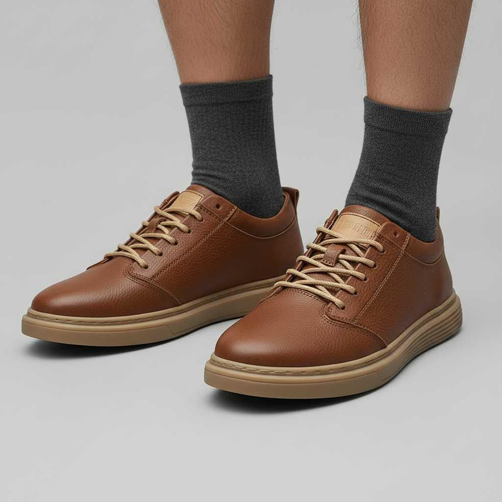 Men's Leather Sneakers | Elegant Comfort Footwear