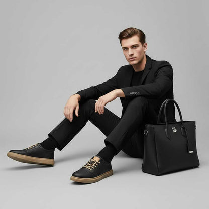 Men's Leather Sneakers | Elegant Comfort Footwear