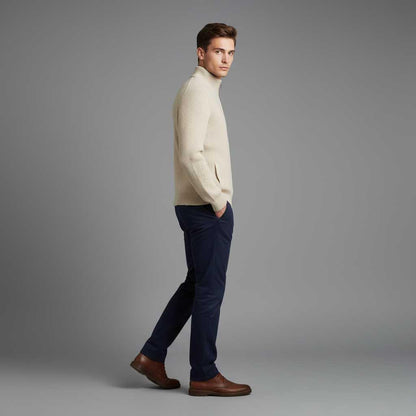 Slim Fit Zip Up Cardigan | Men's Cardigan Sweater