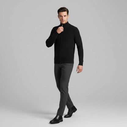 Slim Fit Zip Up Cardigan | Men's Cardigan Sweater