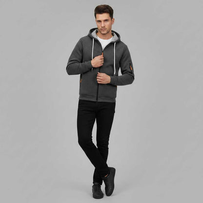 Men's Utility Zip-Up Hoodie | Casual Sweatshirt