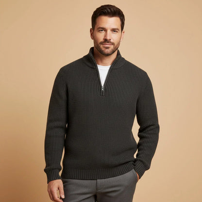 Men's Cashmere Half Zip Sweater | Soft Knit Casual Layering 7