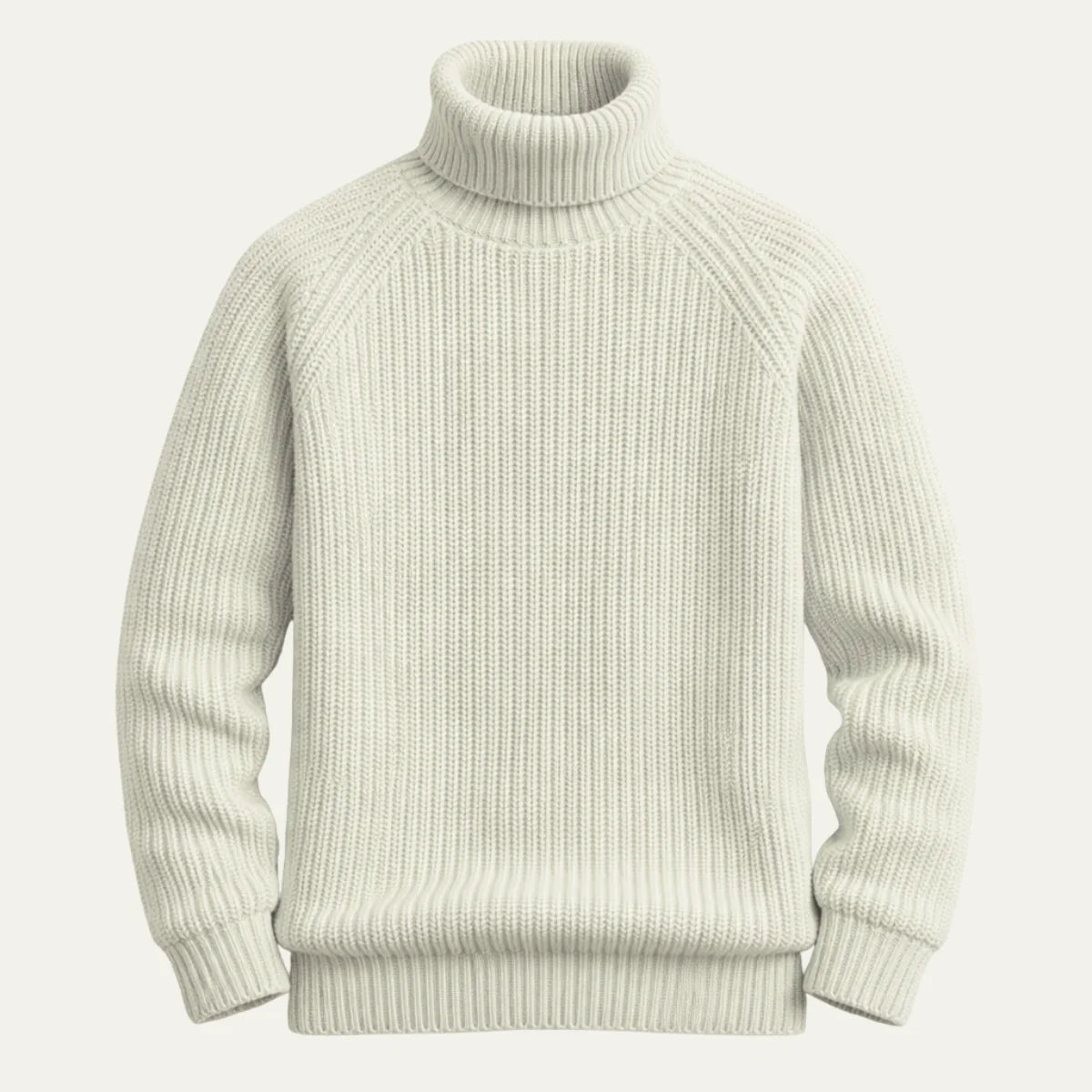 Men's Chunky Wool Turtleneck Sweater Warm Knit 1