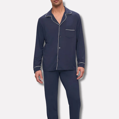 Men's Classic Pajama Set with Pockets | Long Sleeve Pyjamas 2