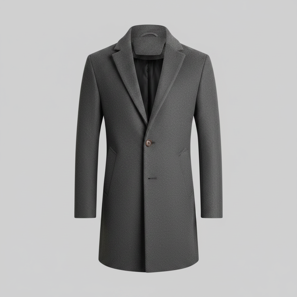 Men's Elegant Notched Lapel Overcoat | Men's Coat 6