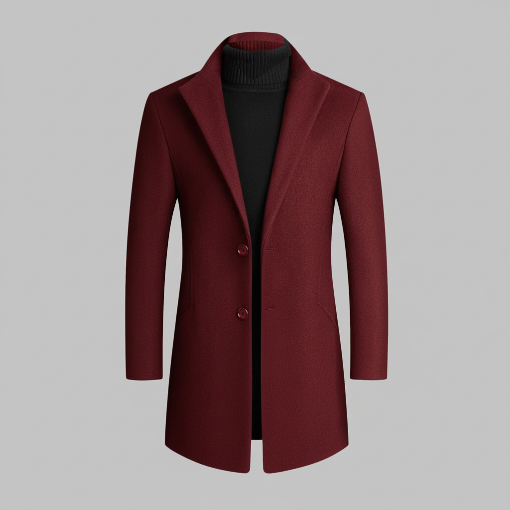 Men's Elegant Notched Lapel Overcoat | Men's Coat 7